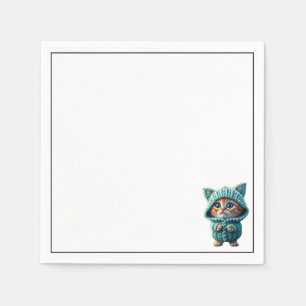 Little Colourful Cat Napkin