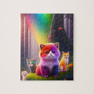Little Colourful Pets in a Maguc Forest Jigsaw Puzzle