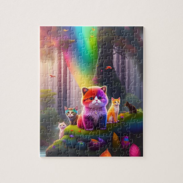 Little Colourful Pets in a Maguc Forest Jigsaw Puzzle (Vertical)