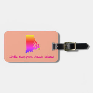 Little Compton, RI Zip Code - 02837 Pride Rainbow Luggage Tag