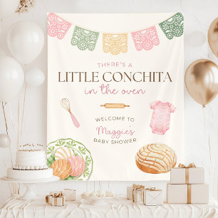 Little Conchita Baby Shower Party Backdrop, cielit Tapestry
