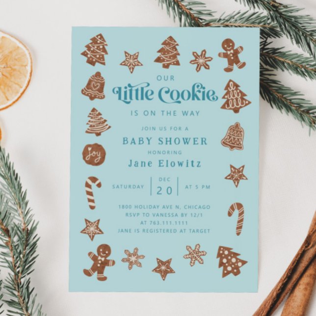 Little Cookie Boy Baby Shower  Invitation (Creator Uploaded)