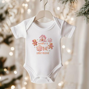 Little Cookie Christmas 1st Birthday Baby Bodysuit