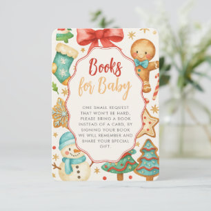 Little Cookie Christmas Baby Shower Books for Baby Enclosure Card