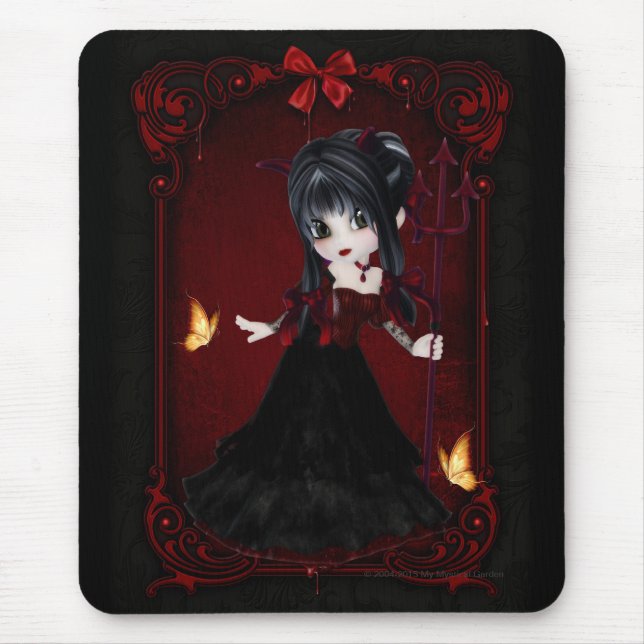 Little Cookie Devil Girl Design 1 Mousepad (Front)