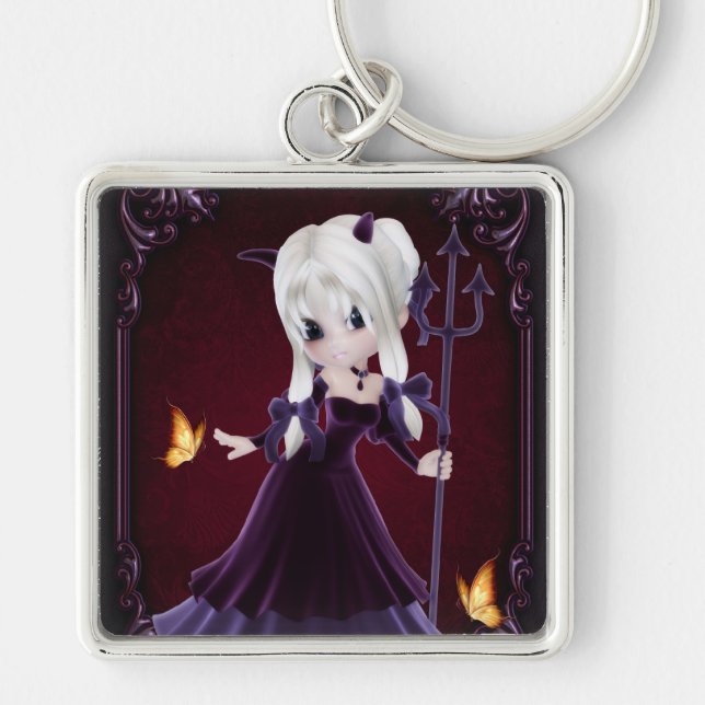 Little Cookie Devil Girl Design 7 Keychain (Front)