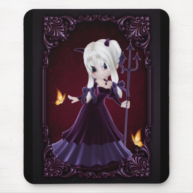 Little Cookie Devil Girl Design 7 Mousepad (Front)