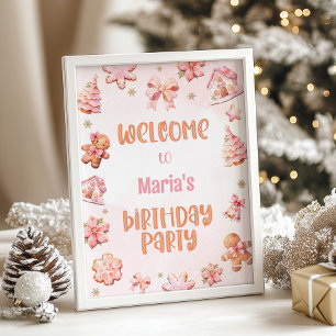 Little Cookie Oh What fun Christmas Welcome Poster