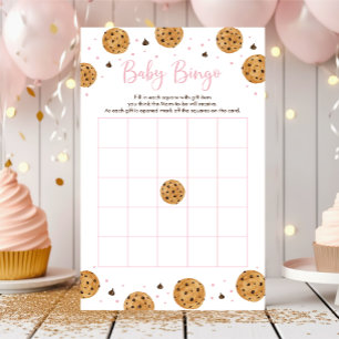 Little Cookie Pink Girl Baby Shower Bingo Game