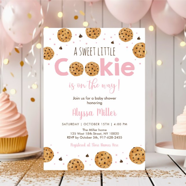 Little Cookie Pink Girl Baby Shower Invitation (Creator Uploaded)
