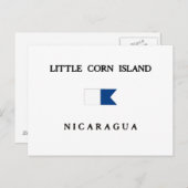 Little Corn Island Nicaragua Alpha Dive Flag Postcard (Front/Back)