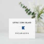 Little Corn Island Nicaragua Alpha Dive Flag Postcard (Standing Front)