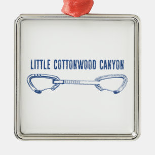 Little Cottonwood Canyon Climbing Quickdraw Metal Ornament