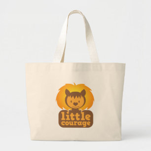 Little Courage - little lion boy Large Tote Bag