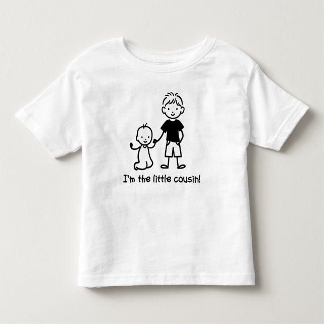 Little Cousin Stick Figures t-shirts for boys (Front)