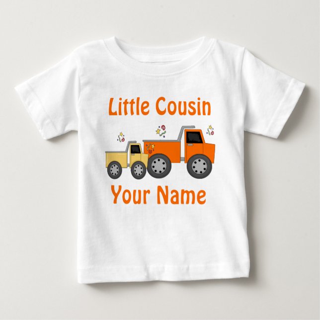 Little Cousin Truck Personalised T-shirt (Front)