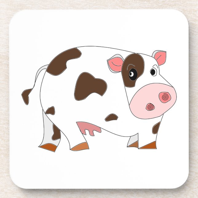 Little Cow Beverage Coaster (Front)
