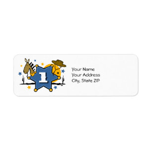 Little Cowboy 1st Birthday Label Return Address Label