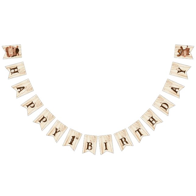 Little cowboy 1st rodeo birthday party rustic  bunting  (All)