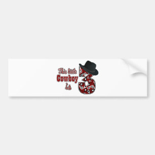 Little Cowboy 3rd Birthday Bumper Sticker