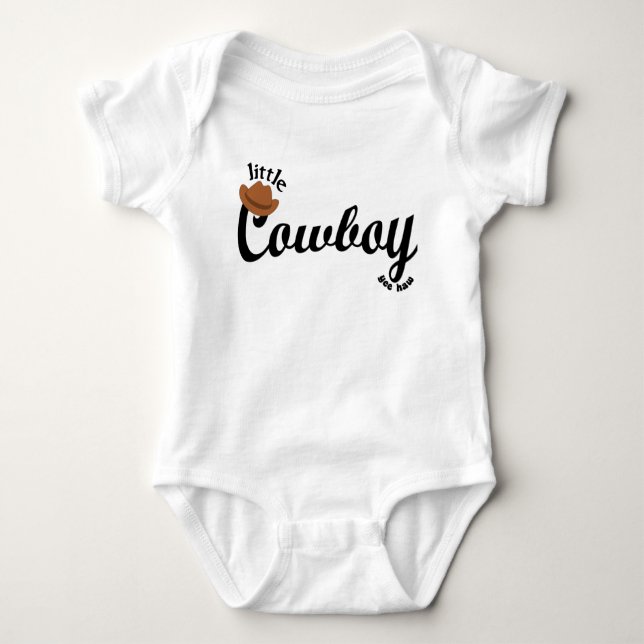 little Cowboy Baby Bodysuit (Front)