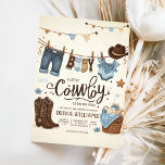 Little cowboy baby shower Invitation<br><div class="desc">This design evokes a sense of warmth and cosiness,  making it perfect for celebrating the arrival of a little one.</div>