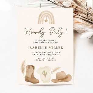 Little Cowboy Baby Shower  Invitation