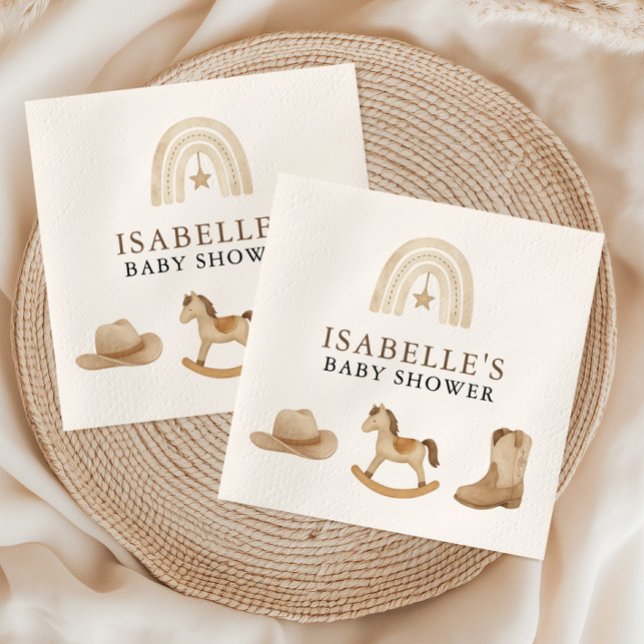 Little Cowboy Baby Shower Napkin (Little Cowboy Baby Shower Napkins)