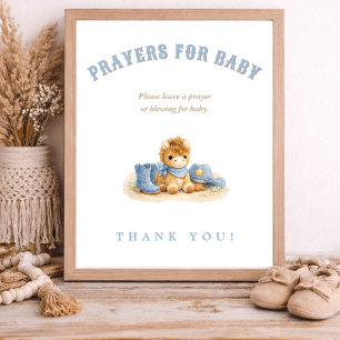 Little Cowboy Baby Shower Prayers for Baby Poster