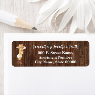 Little Cowboy Baby Shower Return Address Label