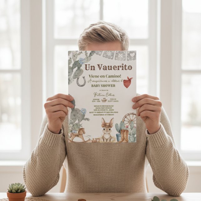little cowboy baby shower Vaquerito Viene Camino Invitation (Creator Uploaded)