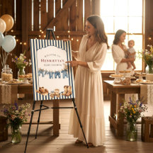 Little Cowboy Baby Shower Welcome Sign