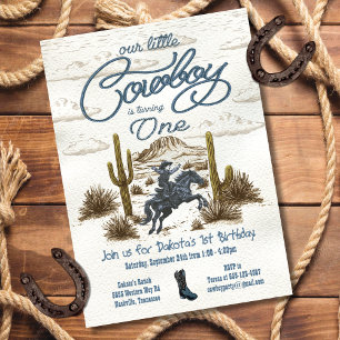 Little Cowboy Birthday Boy Invitation