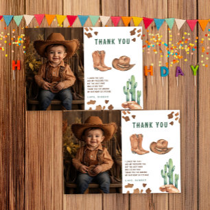 Little Cowboy Birthday Party Thank you