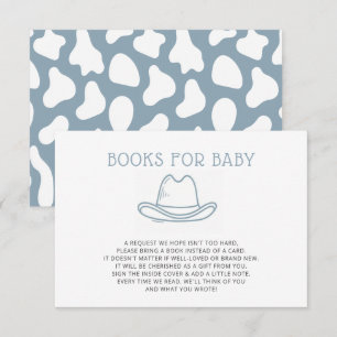 Little Cowboy Boy Baby Shower Book Request Enclosure Card
