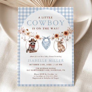 Little Cowboy Boy Baby Shower Invitation