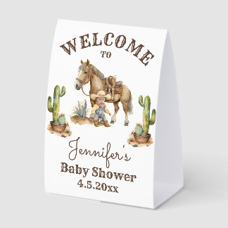 little cowboy boy baby shower welcome cute