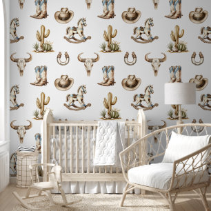 Little Cowboy Boy Nursery  Wallpaper