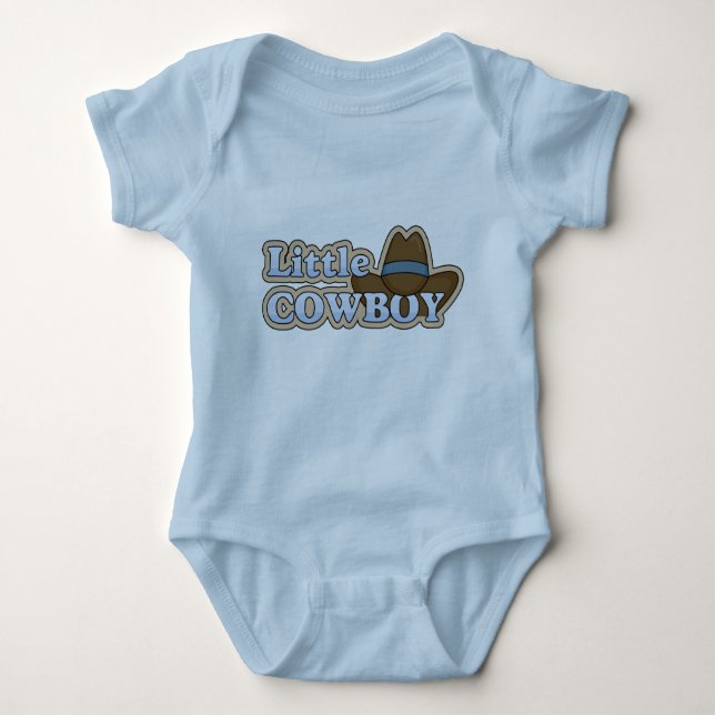 Little Cowboy - Boys Western Baby Bodysuit (Front)