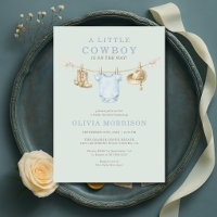 Little Cowboy Clothesline Baby Shower