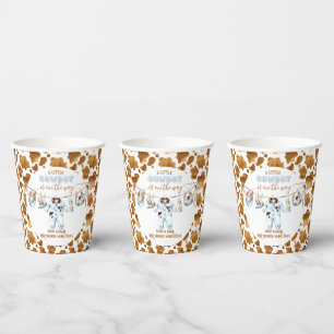 Little Cowboy Clothesline WildWest Boy Baby Shower Paper Cups