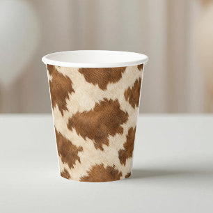 Little Cowboy Cow Western Clothesline Baby Shower Paper Cups
