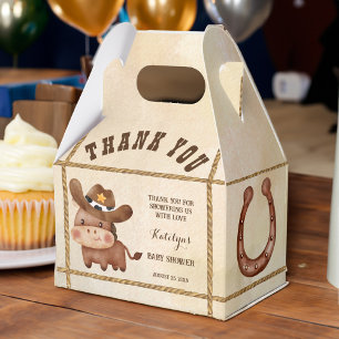 Little cowboy cute baby horse in a hat baby shower favour box