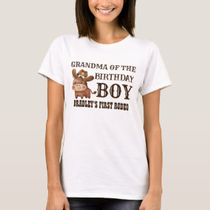 Little cowboy first rodeo personalised name T-Shirt