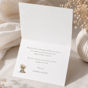 Little Cowboy On The Way Boy Baby Shower Thank You Card