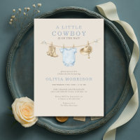 Little Cowboy on the Way Clothesline Baby Shower