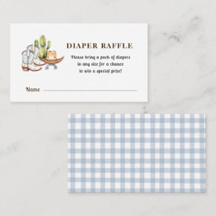 Little cowboy on the way Diaper Raffle Enclosure Card