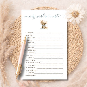 Little Cowboy Party Baby Word Scramble Game