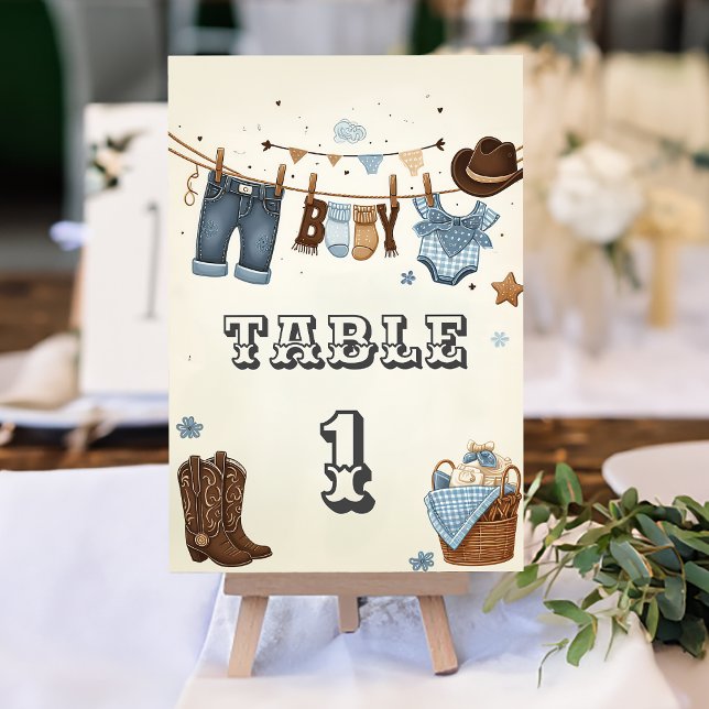 Little cowboy table number (Creator Uploaded)