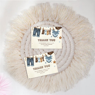 Little cowboy  thank you card